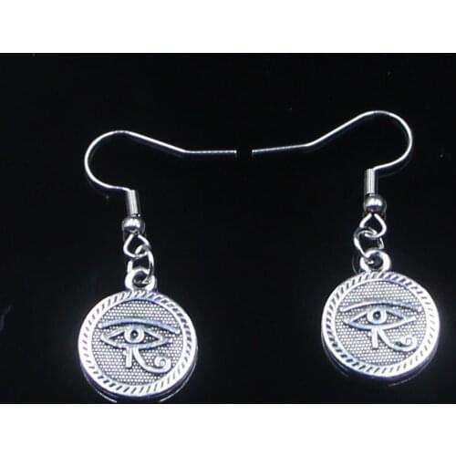 Fashion Handmade Simple Design 15mm Eye Of Horus Drop Earrings For Women Gift Fashion Jewelry Cute Small Object