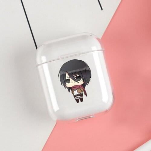 Mikasa Ackerman Attack On Titan Soft TPU Case For Apple Airpods 1/2 Protective Cases Bluetooth Wireless Earphone Cover