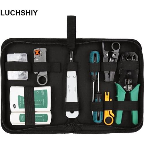 Network Cable Pliers Tool RJ45 RJ11 RJ12 CAT5Portable LAN Network Repair Tool Kit Utp Cable Tester And Plier Crimp Crimper Clamp