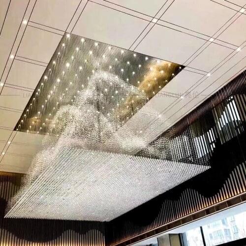 Non-standard hotel lobby banquet hall project ceiling lamp jewelry store sales department sand table crystal lamp custom