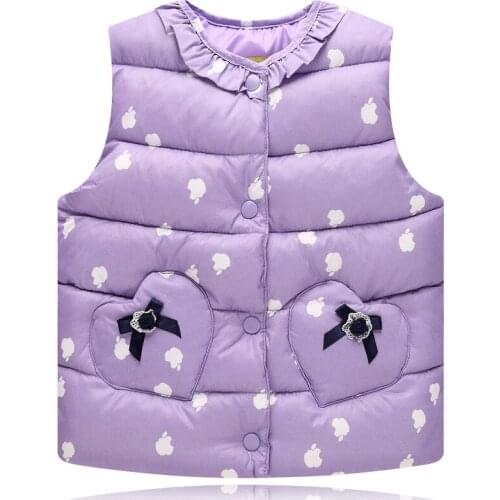 2018 Autumn/winter Children Down Vests Light Warm Vest Baby Upset Girls Waistcoat Childrens Clothes