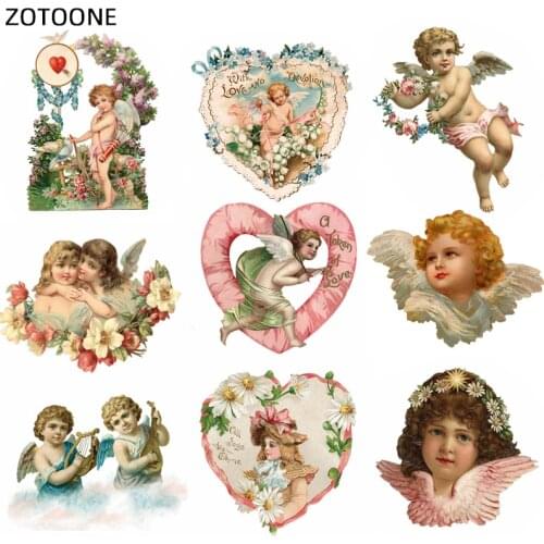 ZOTOONE Iron onTransfer Angel Patches for Dress Heat Transfers Stickers A-level Washable Iron-on Clothes Patches Appliques Coats