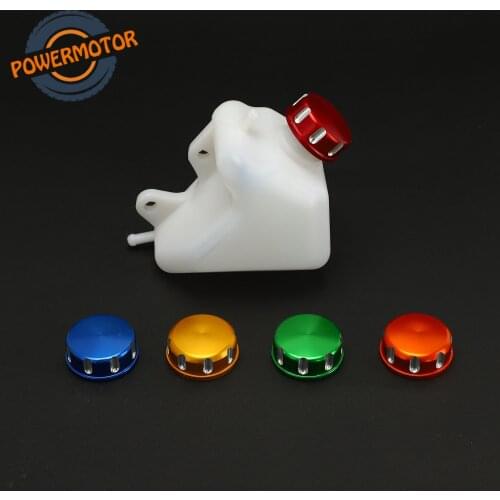 Motorcycle Plastic Water Coolant Reservoir Tank CNC Caps KLX 250 KLX250Coolant Reservoir Tank Radiator Overflow for Kawasaki