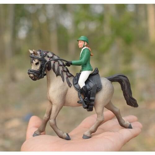 Pvc figure model toy rider+horse