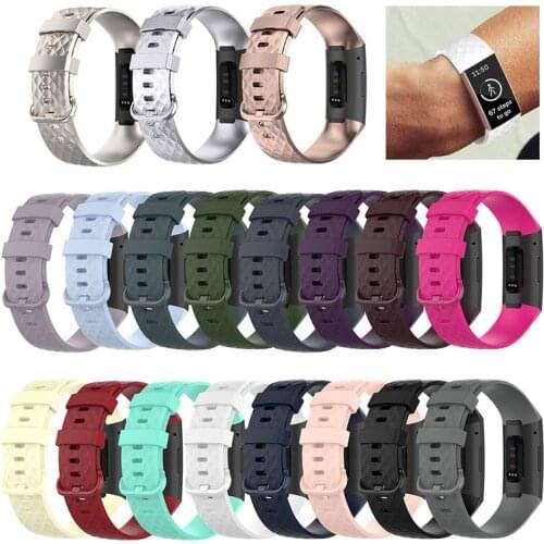 Sport Bands For Fitbit Charge 3 Strap Soft TPU Watch Strap Bracelet Replacement Belt For Fit bit Charge 4 Charge 3 SE Band