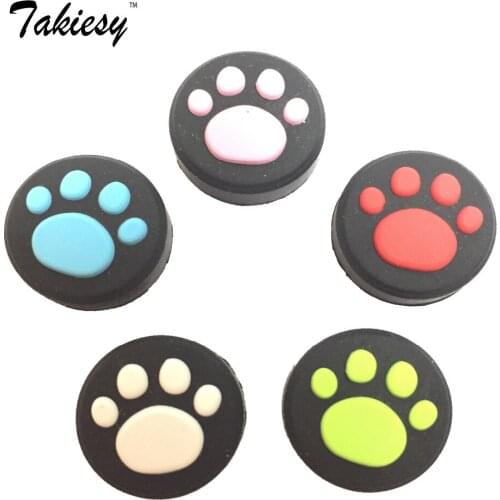 100 pcs Cute cat claw Silicone Analog Controller Thumb Stick Grips For Nintendo Switch NS Controller Joy-Con ThumbStick