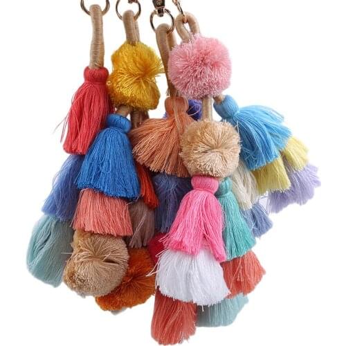 Bag Pendant Keychain Bag Accessories Hanging Ornament Vintage Pendant Women Fabric Oven Multilayer Kassel Soho