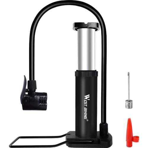 Balight Bike Pump Mini Portable Bicycle Foot Pump with Pressure Gauge Fits Presta & Schrader Valve Bicycle Air Pump