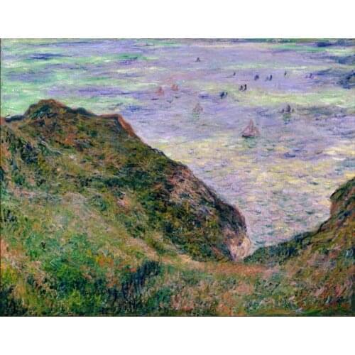 High quality Oil painting Canvas Reproductions View Over the Sea (1882) By Claude Monet hand painted