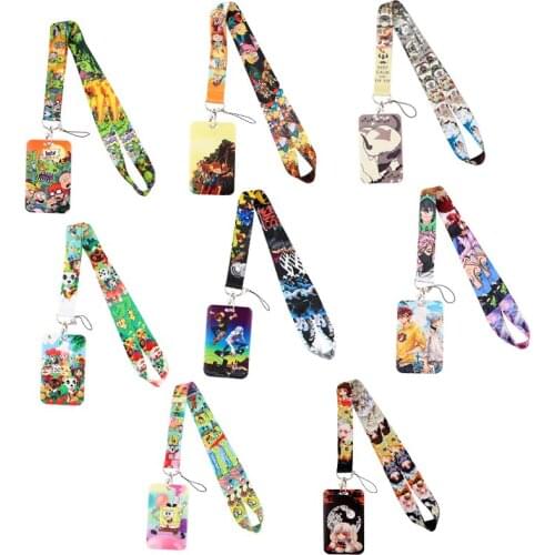 YA349 1PC New Hot Sale Anime Keychains Accessory Mobile Phone USB ID Badge Holder Keys Strap Tag Neck Lanyard For Girls