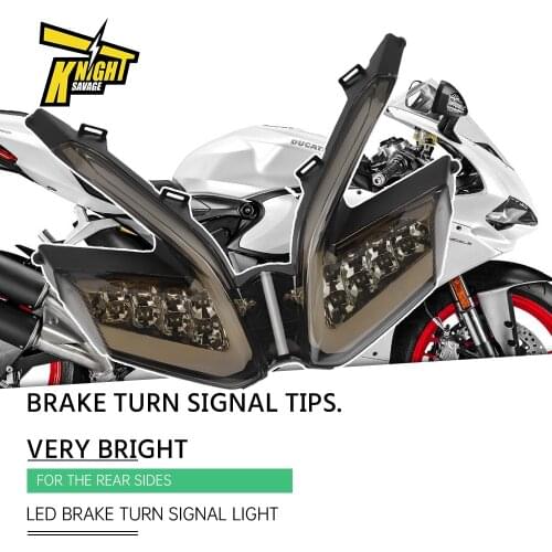 Motorcycle 12V Taillights Rear Light Turn Signal Indicator Lamp Accessories For DUCATI 899 959 1299 Panigale 1199 S R Integrated