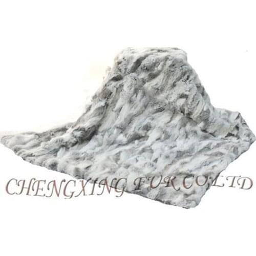 CX-D-12/Z 218x218cm Custom Made Patchwork Rabbit Fur Blanket ~DROP SHIPPING