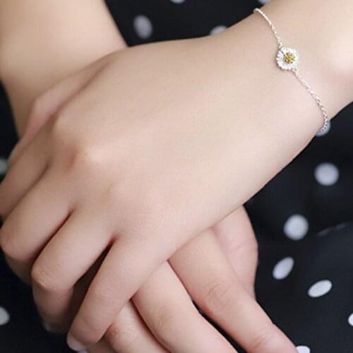 2021 New Fashion Little Daisy Sun Flower Women Girl Gold Bracelet Anklet Jewelry Hot Sale