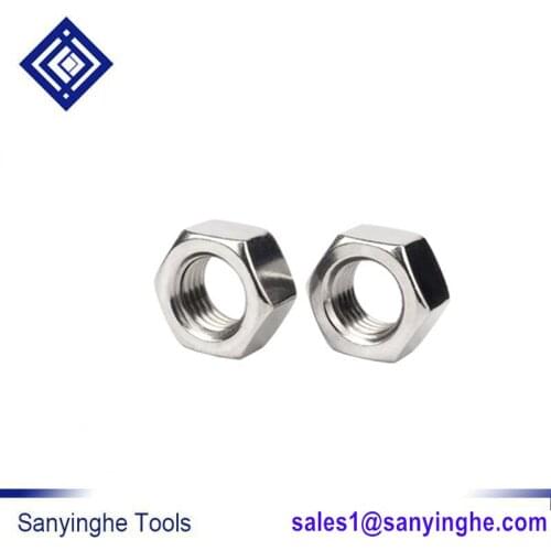 High quality 100PCS 304 stainless steel nut hexagon nut screw cap M1M2M3M4M5M6M8M10M12M14M16-M27