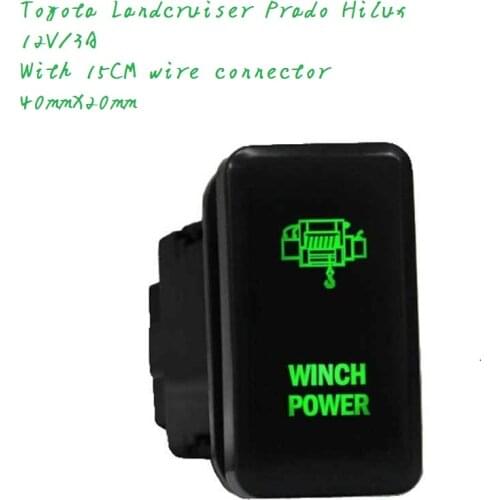 12V waterproof toyotaa WINCH POWER symbol Push button switch ON/OFF button Switch Landcruiser Prado Hilux 12V