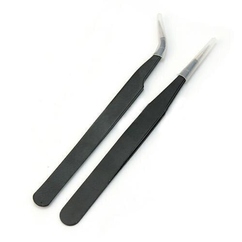 Hot sale 2Pcs Straight Curved Tweezers for Nail Art Eyelash Extension Nipper Picking Tool easy to use