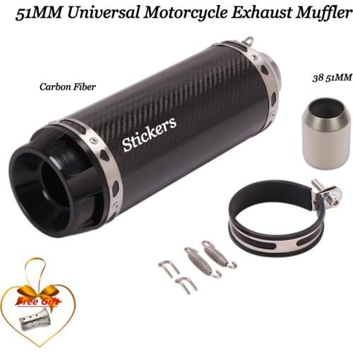 51Mm Universal Motorcycle Exhaust Pipe Modified Motorcycle Silencer Carbon Db Killer For Er6N Z900 Z800 Z750 F800Gs S1000Rr