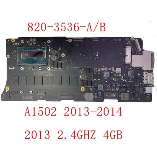 Free Shipping Motherboard for Macbook Pro Retina A1502 Logic board Main Board i5 2.4GHZ 4G 8G 820-3536-A 2013 2014