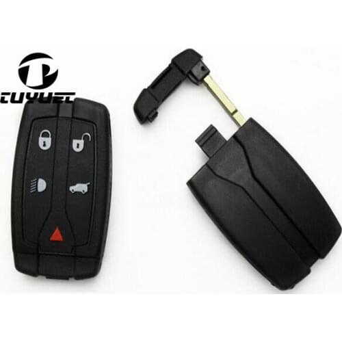Smart Key Case Shell for Land Rover LR2 Replacement 5 Buttons FOB Car Key Blanks Case