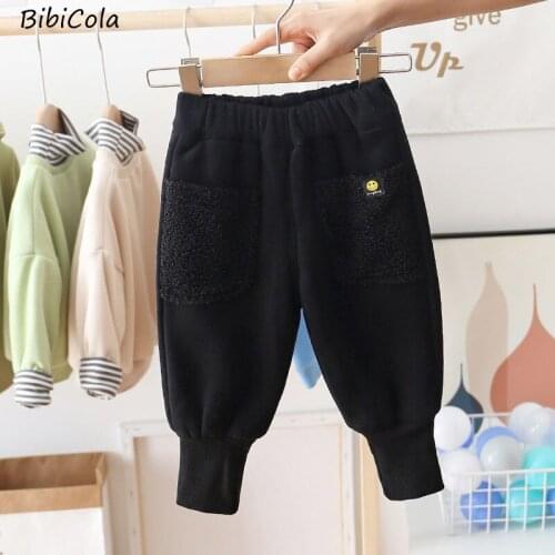 Kids Fleece Lined Pants Winter Children Sport Pants Warm Trousers Baby Boy Plus Thick Velvet Pants Kids Boy Tracksuit Pant