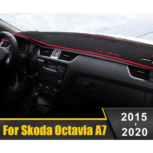 For Skoda Octavia 3 A7 MK3 5E 2015-2017 2018 2019 2020 Car Dashboard Cover Pad Instrument platform Desk Mat Carpets Accessories