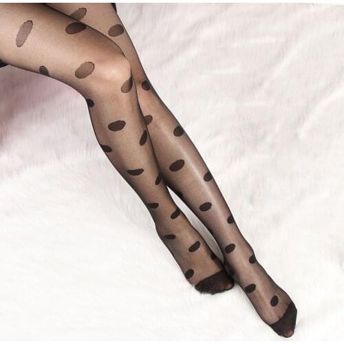 Women Pantyhose Tights Summer Nylon Polka Dot Print Stocking Hot Sale Seamless Fishnet Mesh Female Hosiery Medias De Mujer#3