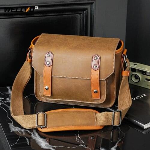 Travel Camera Shoulder Bags 2021 Fashion Mens Crossbody Bag Vintage Multifunction Waterproof Single Messenger Bag Male X204C