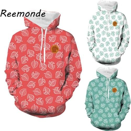 Game Animal Hoodies Mens 3D Print Hoodie Sweatshirt Crossing Cosplay New Leaf Tom Nook Thin Hooded Pullover Coat Tops