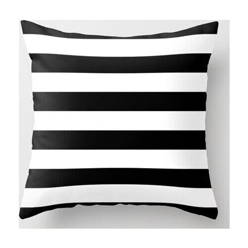Personalized Fashionable Stripe Black & White Red Style Horizontal Nice Home Decorative Square Zippered Skull Throw Pillowcases