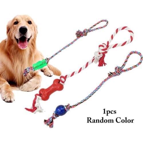 Interactive Dogs Toy Small Dog Chewing Clean Teeth Toy Durable Braided Bone Rope Knot Puppy Bite Resistant Toys Dogs Supplies