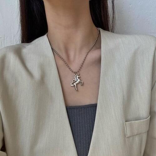 Fashion Necklace, Personality Street Beat, Metallic Collarbone Chain, Unicorn Tag, Choker, Hoodie Chain, Womens Jewelry