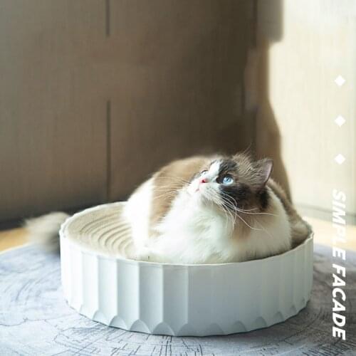 Cat Catnip Scratch Board Bowl Type Nail Scraper Mat Bed Toy Cats Scratcher Corrugated Paper Kitten Pad Rest Pet Supplies