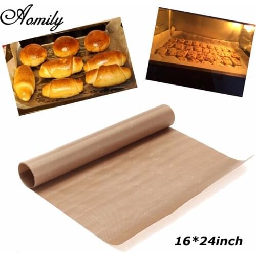 Aomily 40x60cm Glass Fiber Mat Microwave Cooking Pad Sheet Non Stick Oven Grill Baking Mat High Tempreture Resistant Cloth