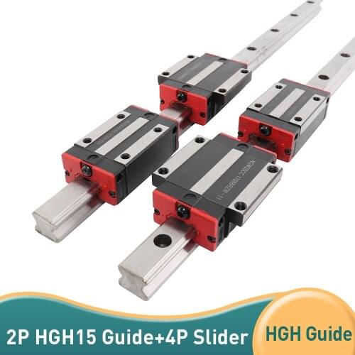 New HIWIN linear guide rail HGR15 with 4 pcs of linear block carriage HGH15CA or HGW15CA hgh15 CNC parts