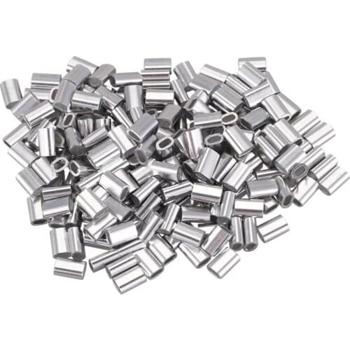 M1.5 wire rope aluminum ferrule cable ties Crimp Wire rope chuck aluminum jacket 200 pieces