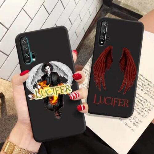 American TV Degenerate angel Lucifer black TPU soft Case For HUAWEI Honor9 lite Honor10 Honor20 pro black Cover