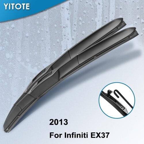 YITOTE Front & Rear Wiper Blades for Infiniti EX37 Fit Hook Arms 2013