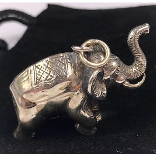 925 Sterling Silver elephant Pendant Charm decoration bracelet keychain necklace etc A2285