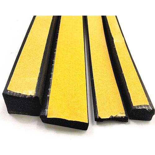 Length 1-5m width 15-20mm self adhesive black color EPDM foaming sealing strip self adhesive EPDM rubber sealing srip