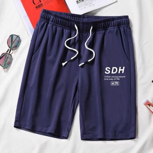 Mens Elastic Waist Shorts Summer Cotton Casual Shorts for Men Clothing Letter Printed Straight Shorts Korean Fashion Oversize4XL