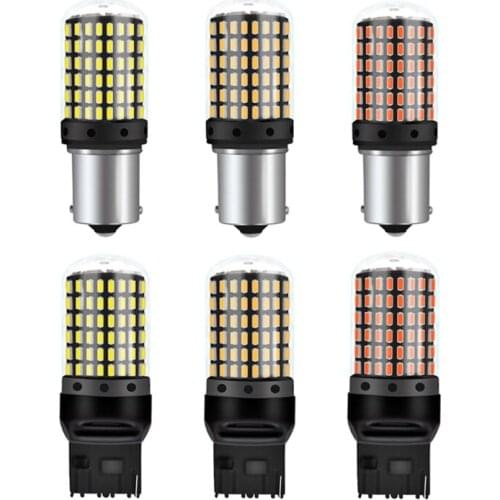 T20 7440 W21W LED Bulbs 3014 144smd led CanBus No Error 1156 BA15S P21W BAU15S PY21W led lamp For Turn Signal Light