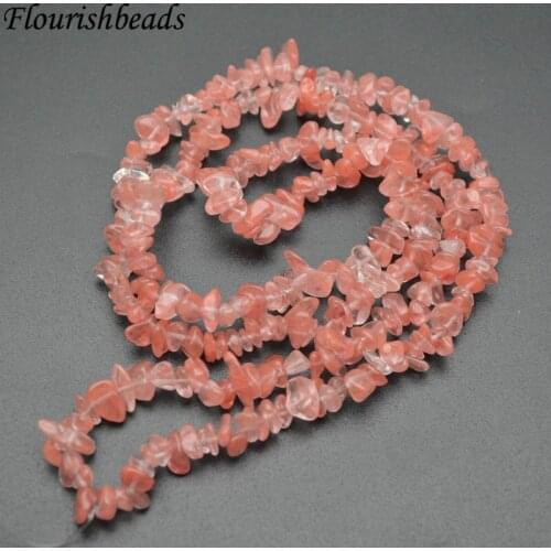 High Quality 5~8mm Natural Cherry Quartz Irregular Shape Stone Chips Loose Beads 1 Strand