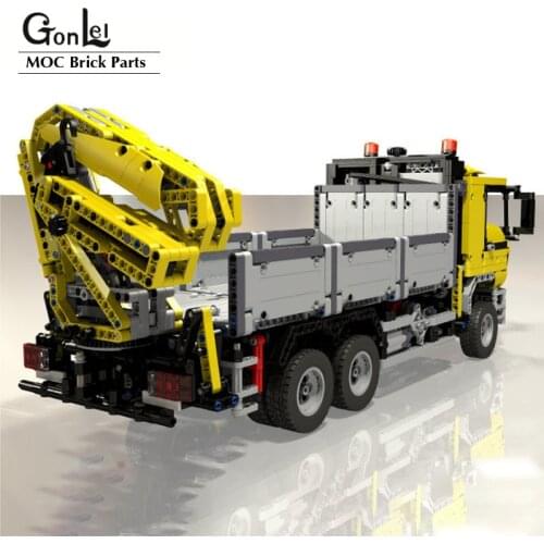 High-Tech 4156 MAN Transport Truck MOC-4157 Trailer Power Function RC Motor Vehicle Building Blocks Toys Educational Kids Gift