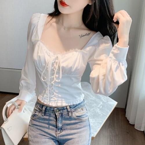 YiLin Kay Autumn high quality 2020 womens fashion runway blouse vintage palace style lace lace-tied long sleeve blouse