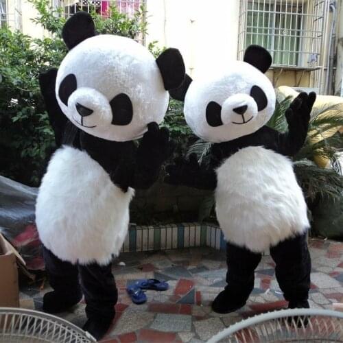 Chinese Panda Bear Mascot Costume Suits Dress Birthday Party Game Adults Size High Quality Cartoon Character Unisex Clothing New