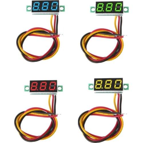 DC 0-100V 3 Wires LED Display Digital Voltmeter Gauge Voltage Panel Meter Detector Monitor