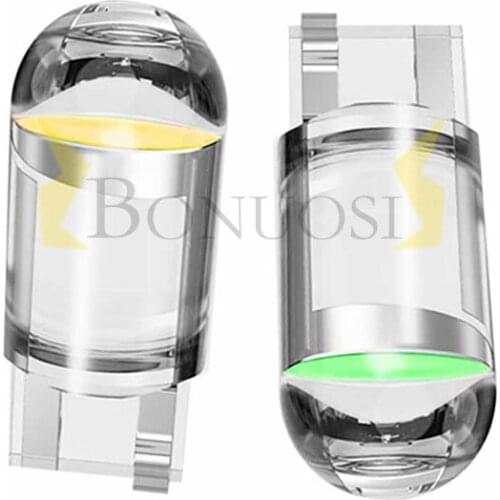 2pcs W5W 194 T10 Glass Housing Cob LED Car bulb White Green Blue Red Wedge License Plate Lamp Dome Light White DiedoSignal Lamp