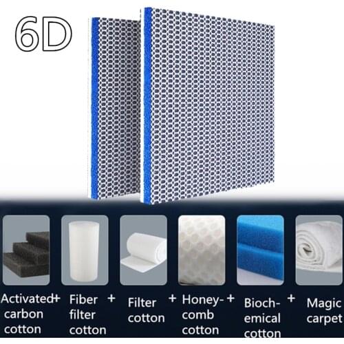 6D 6Layers Fish Tank Filter Sponge Thicken High-density No Glue Foam Biochemical Cotton Aquarium Filtration Accessories