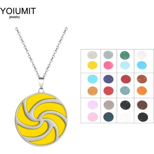 Yoiumit Luxury Stainless Steel Interchangeable Leather Necklace For Women Pendant Sweets Neck Chains Gift To Girlfriend Female