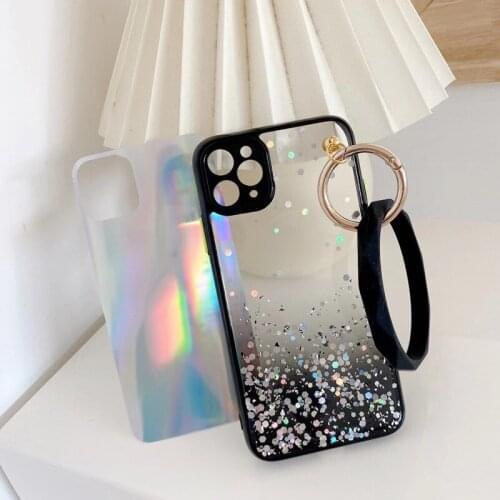 Original Shiny Ring Loop Jelly Phone Case For iPhone11 XSMAX 78PLUS SE2020 XR Cover Skinny Shell Body Capa Protection